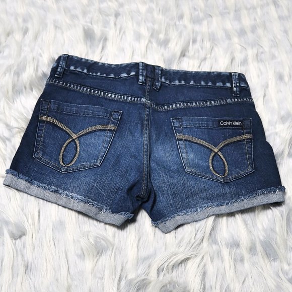 Calvin Klein Mid Rise Denim Shorts 28/6 - Picture 2 of 12
